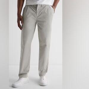 Men's Athletic Slim Pleated Hyper Stretch Modern Chino Pants
